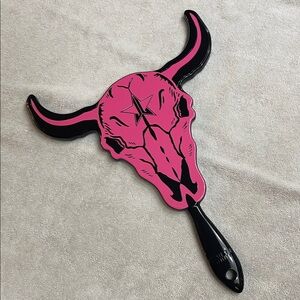 JEFFREE STAR Pink and Black Skull Hand Mirror